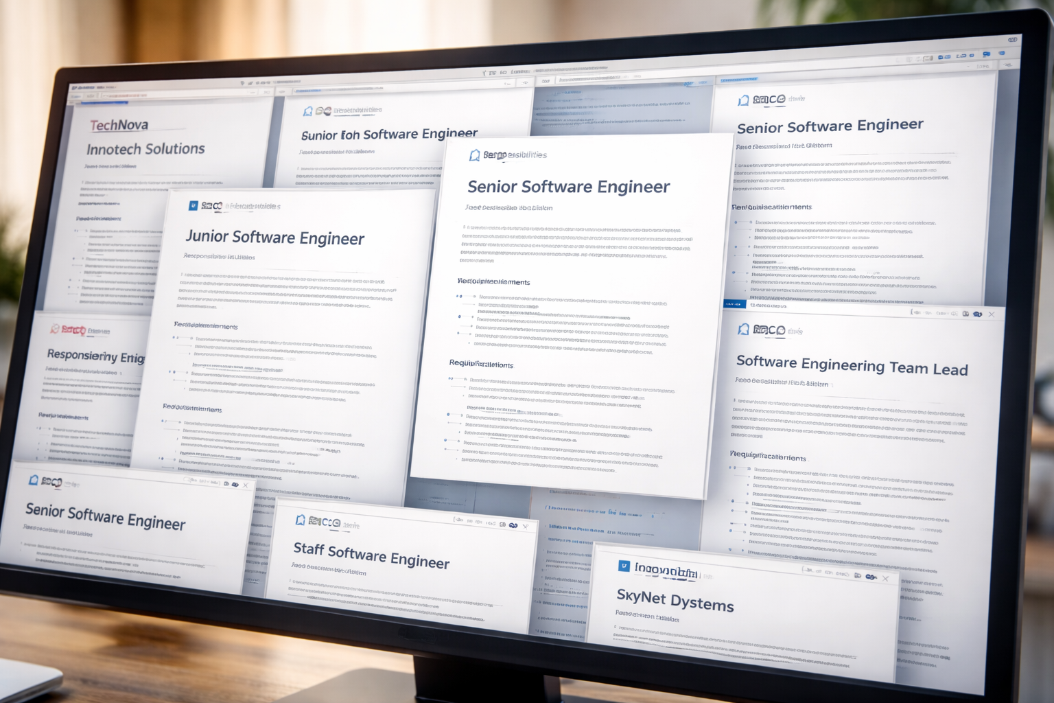 Placeholder image: product workflow visual (job description + resume + AI chat + updated output)